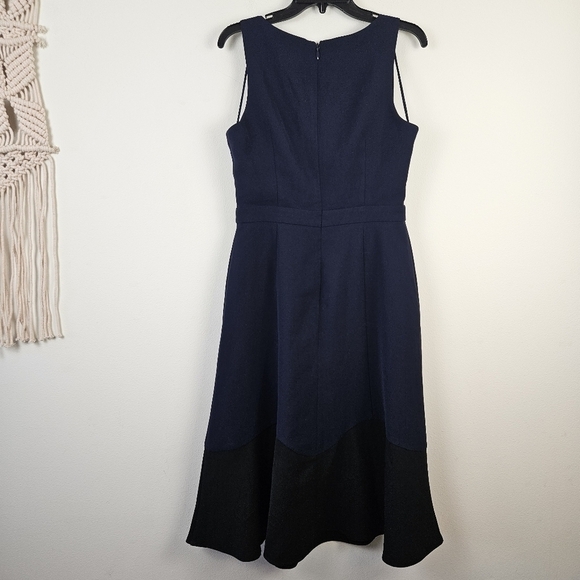 HARLYN Colorblock Hem Midi Cocktail Dress Size Medium Career Office Work ready - Picture 7 of 9